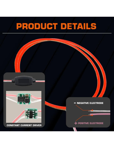 Anillos Halo de Ojos de Ángel Juren 140mm LED Rojo