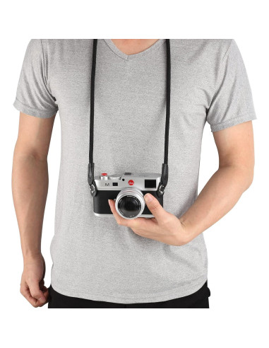 Correa para cámara Hargedis ST-CL negra, alta resistencia y antideslizante