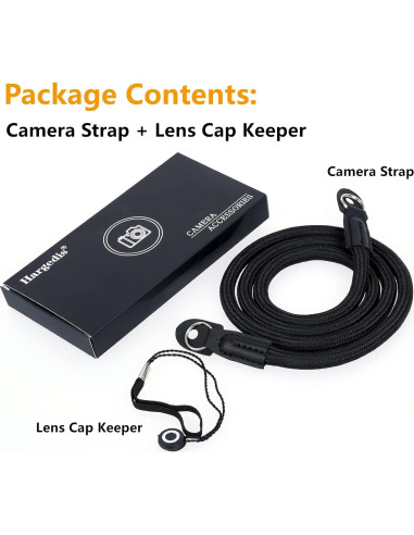 Correa para cámara Hargedis ST-CL negra, alta resistencia y antideslizante