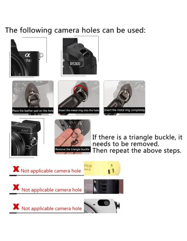 Correa para cámara Hargedis ST-CL negra, alta resistencia y antideslizante