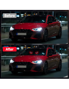 Luces LED Ojos Diabólicos LECART USB Rojo y Blanco para Autos 2