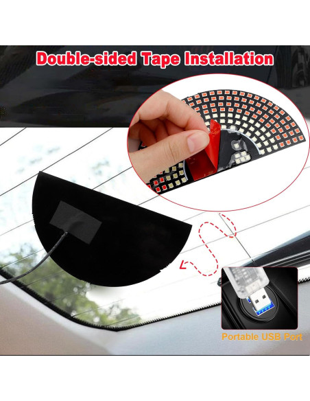 Luces LED Ojos Diabólicos LECART USB Rojo y Blanco para Autos