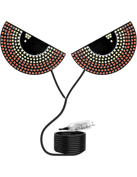 Luces LED Ojos Diabólicos LECART USB Rojo y Blanco para Autos