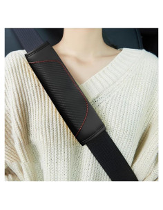 Ziciner Funda de Cinturón de Seguridad para Coche Negro 2 PCS