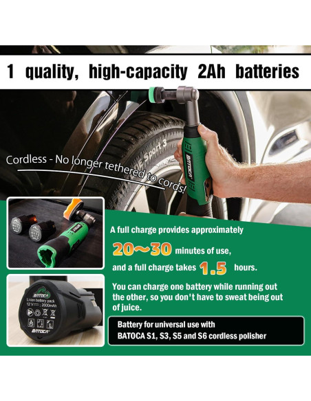 BATOCA S6 Mini Pulidora Inalámbrica 1.30 kg 6 Velocidades
