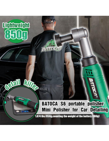 BATOCA S6 Mini Pulidora Inalámbrica 1.30 kg 6 Velocidades