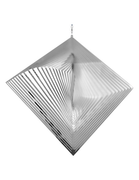 Girador de Viento de Metal Belleza y el Viento 3D Plateado