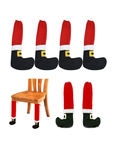 4 Calcetines de Navidad PPCAT para Muebles - Protectores de Suelo