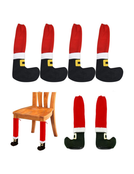 4 Calcetines de Navidad PPCAT para Muebles - Protectores de Suelo
