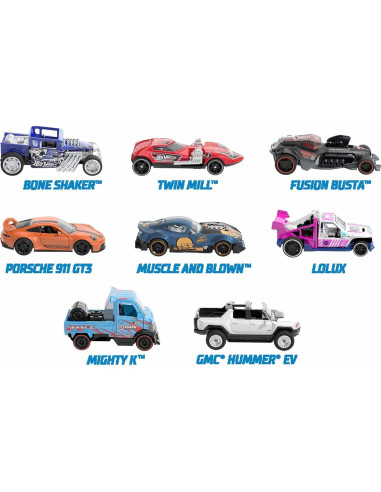 Hot Wheels Vehículo Retrofricción 1:43 con Motor Rolomatic