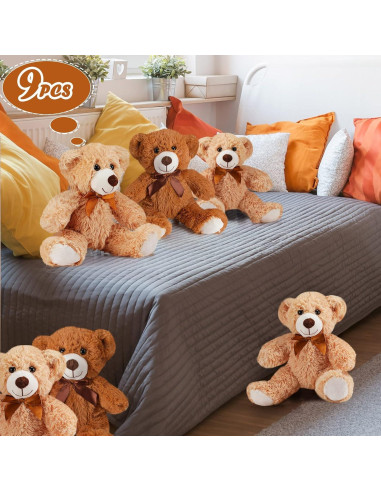 Osos de Peluche Suaves HyDren 9 Pcs 35.5 cm Regalo