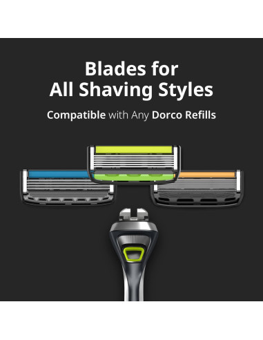 Afeitadora Dorco Pace 5 Pro - 1 Mango + 9 Cartuchos