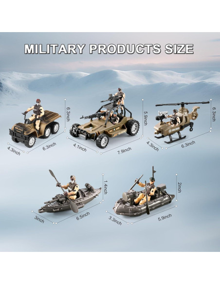 Juego de Soldados del Ejército 86 en 1 JASSKKBO con Base Militar