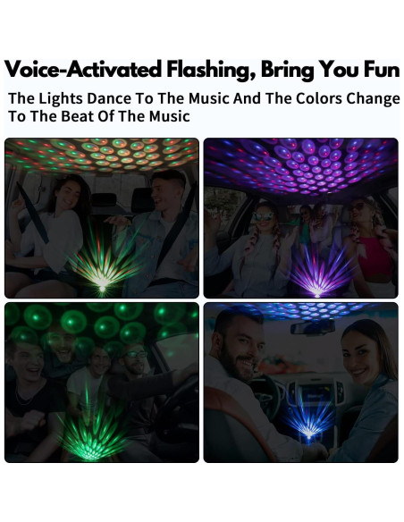 Luces de Techo LED USB LuxLumin, Proyector de Estrellas 4 Colores