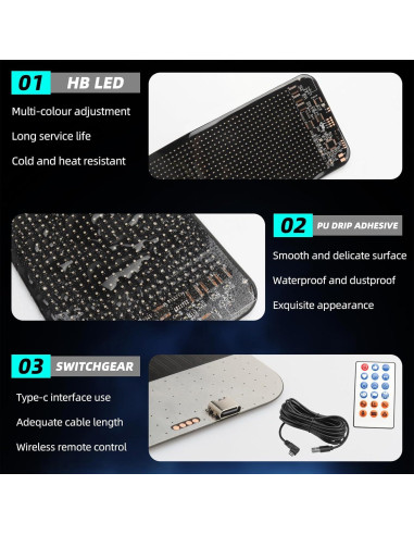 Luces Ojos de Diablo YXNXLIGHT 34.8cm LED Personalizables