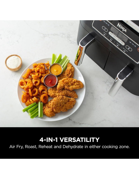 Freidora de Aire Ninja Foodi 4 en 1 8 Cuartos DualZone