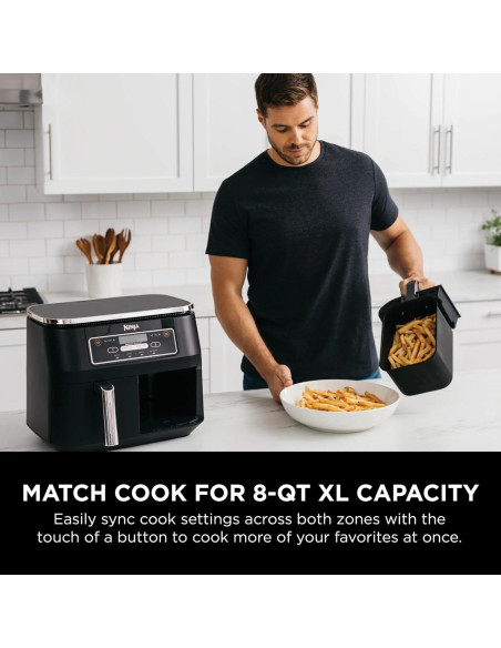 Freidora de Aire Ninja Foodi 4 en 1 8 Cuartos DualZone