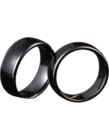 Anillo inteligente RFID T5577 Hecere 17mm Cerámica Negra