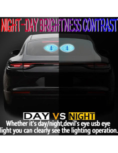 Luces Ojos Diablo LED GKKBUFF Azul Hielo 12 Modos para Autos 2