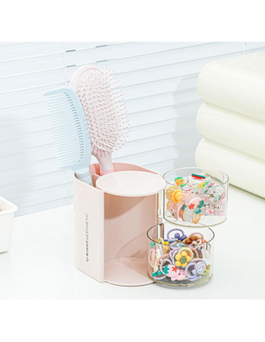 Organizador de Accesorios para Cabello FABROK Rosa 2 Capas