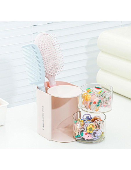 Organizador de Accesorios para Cabello FABROK Rosa 2 Capas