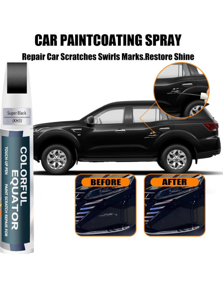 Pintura de Retoque SNSIR KH3 Obsidiana Negra para Nissan 12ml