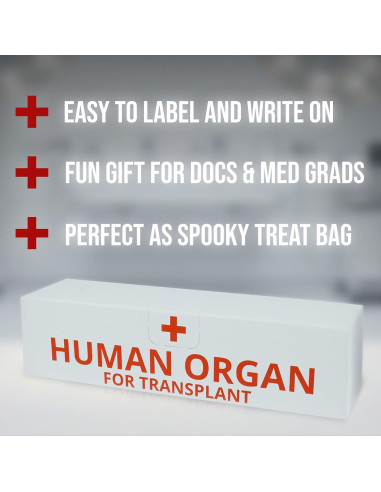 25 Bolsas Divertidas de Órganos Humanos Konama 23x18 cm