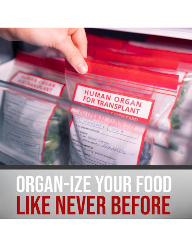 25 Bolsas Divertidas de Órganos Humanos Konama 23x18 cm