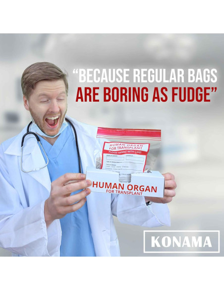 25 Bolsas Divertidas de Órganos Humanos Konama 23x18 cm
