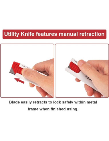 Juego de Cuchillos de Utilidad Retráctiles UCEC 3PCS con 20 Cuchillas