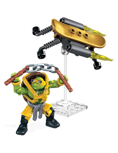 Mega Bloks Tortugas Ninja Tablero Turbo de Mikey 15x4.5cm