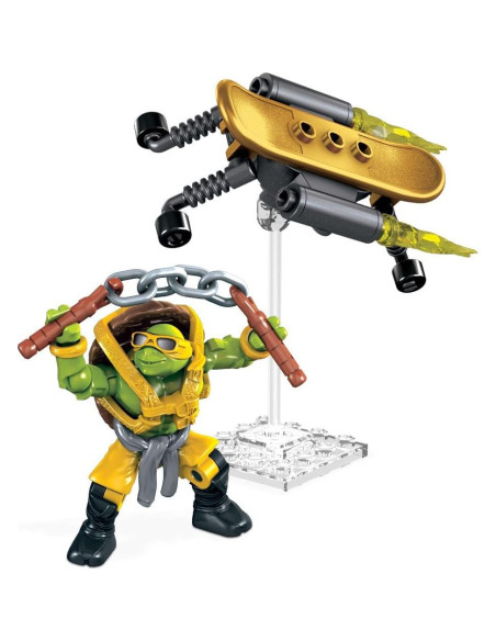 Mega Bloks Tortugas Ninja Tablero Turbo de Mikey 15x4.5cm