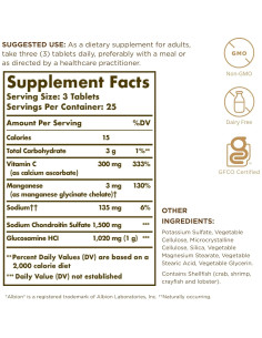 Suplemento Articular Solgar Glucosamina y Condroitina 75 Tabletas 2