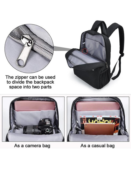 Mochila para Cámara CADeN L4 Impermeable con Compartimento Laptop 14"