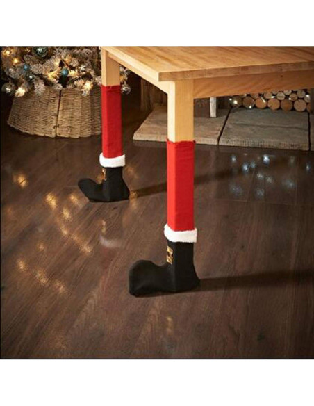 4 Calcetines de Navidad PPCAT para Muebles - Protectores de Suelo
