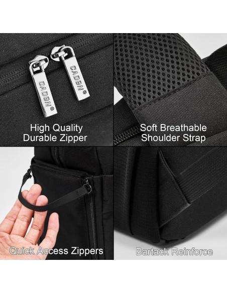 Mochila para Cámara CADeN L4 Impermeable con Compartimento Laptop 14"