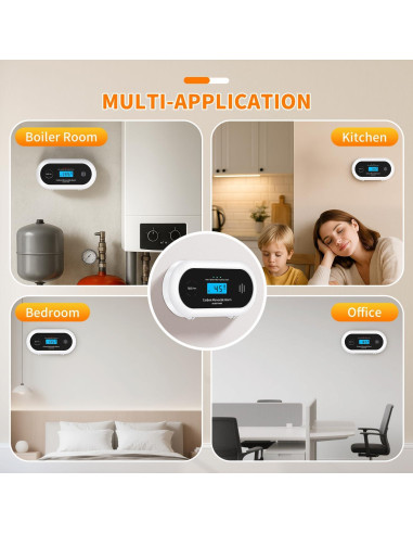 Detector de Monóxido de Carbono Alertlink VC22R Portátil LCD