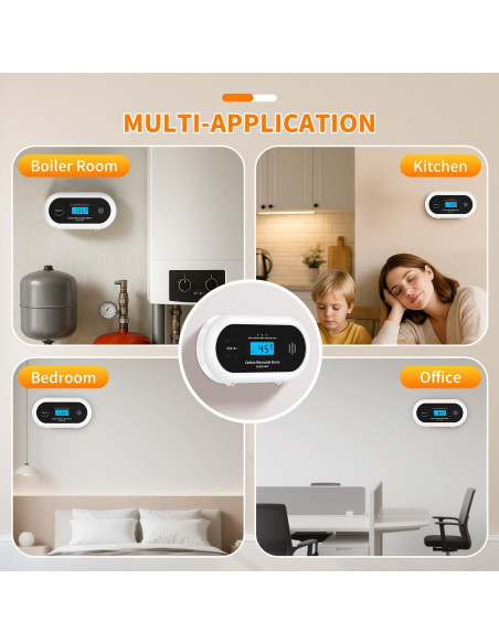 Detector de Monóxido de Carbono Alertlink VC22R Portátil LCD