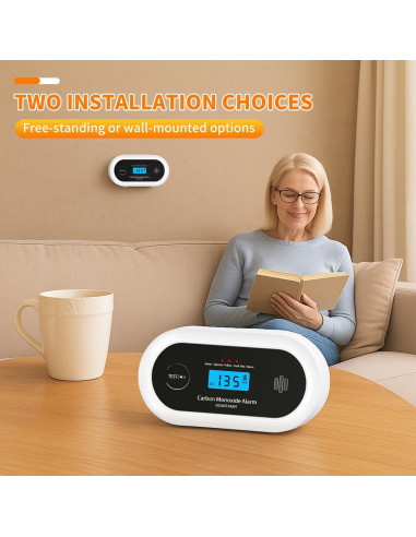 Detector de Monóxido de Carbono Alertlink VC22R Portátil LCD