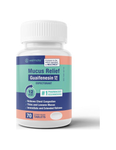 Guaifenesina 600mg WELMATE - 70 Tabletas Expectorantes