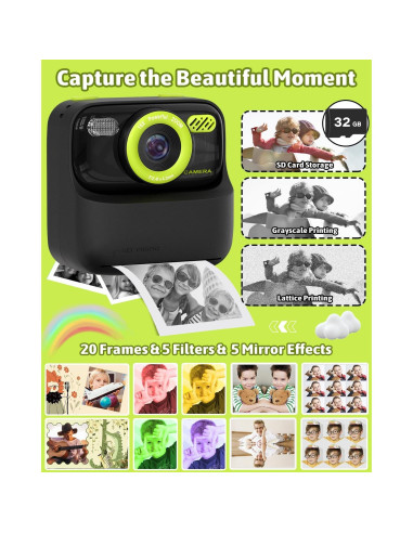 Cámara Instantánea para Niños Mgaolo P79, Video HD 1080p