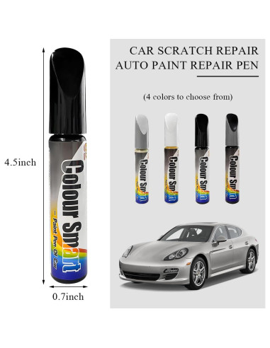 Lápiz de pintura para retoques de automóvil Povtii Negro 12ml