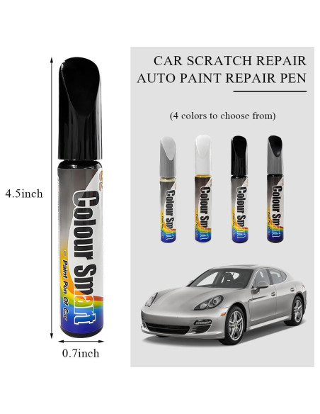 Lápiz de pintura para retoques de automóvil Povtii Negro 12ml