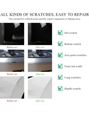 Lápiz de pintura para retoques de automóvil Povtii Negro 12ml