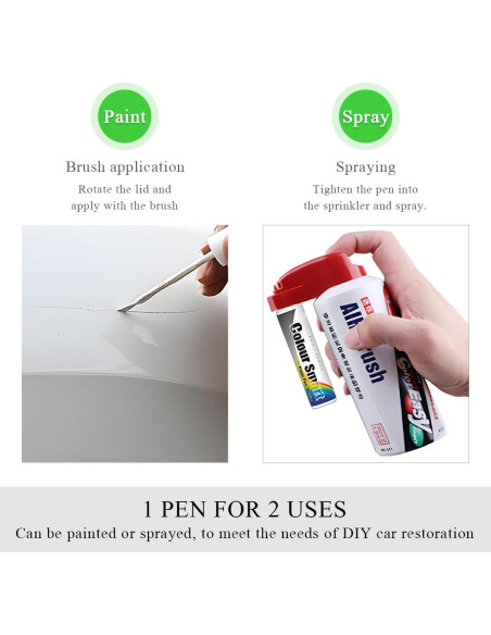 Lápiz de pintura para retoques de automóvil Povtii Negro 12ml