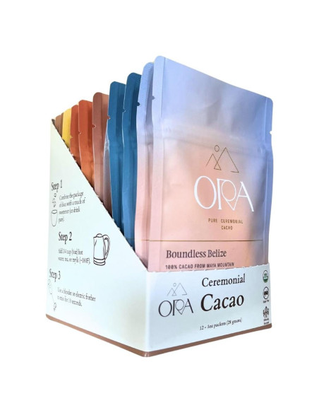 Kit de Cacao Ceremonial Orgánico Ora - 12 Paquetes de 28.3g