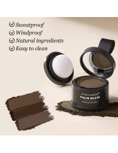 Polvo de Sombra para Línea de Cabello Maycheer 40g Marrón Oscuro 2