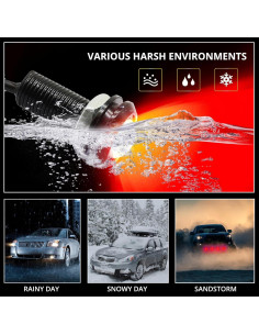 4 Piezas Luz LED Ojo de Águila JRQLOV 23mm Rojo 12V 2