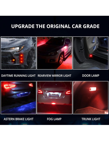 4 Piezas Luz LED Ojo de Águila JRQLOV 23mm Rojo 12V