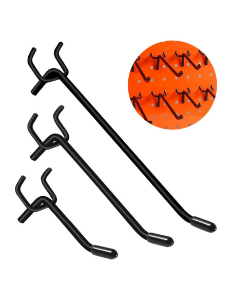 Ganchos de Tablero de Clavos Dualshine 60 Pcs 5-15 cm Negro